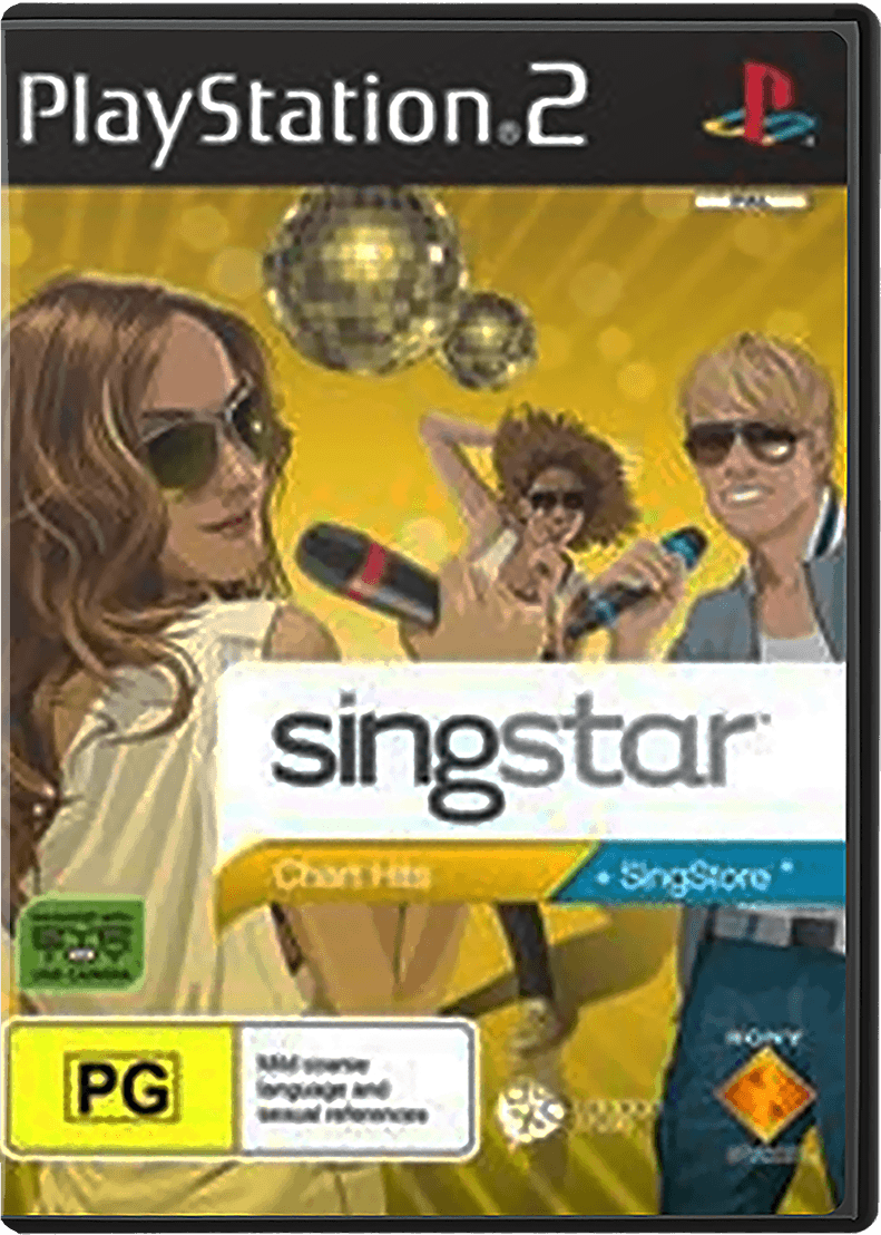 Singstar Chart Hits box art for Playstation 2